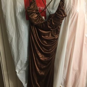 brown/copper colored dress